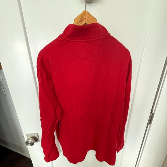 Men's Red Polo Quarter Zip XL - Picture 3 of 3